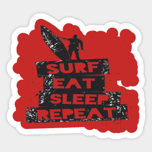 SURF EAT SLEEP REPEAT Sticker